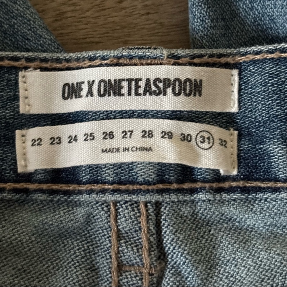 One X Oneteaspoon Baggie Distressed Blue Jeans - Picture 4 of 5